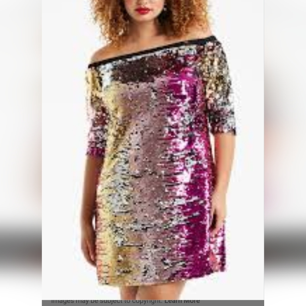 NEW NEVER WORN - Beautiful off shoulder sequin dress